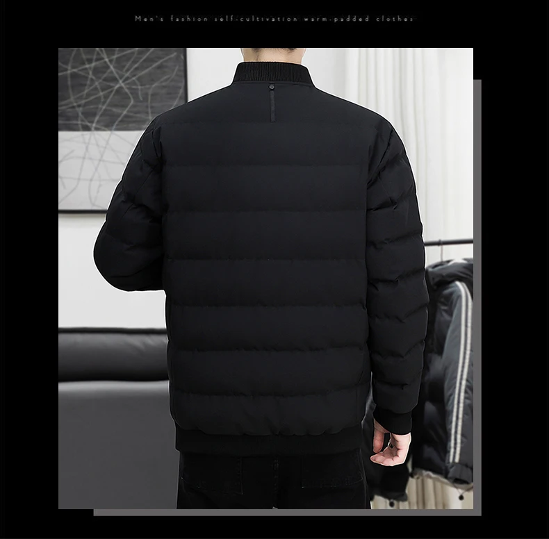 New Men's Outdoor Fashion Trend Windproof Warm Cotton Clothes Comfortable Versatile Breathable Sports Leisure Collar Jacket