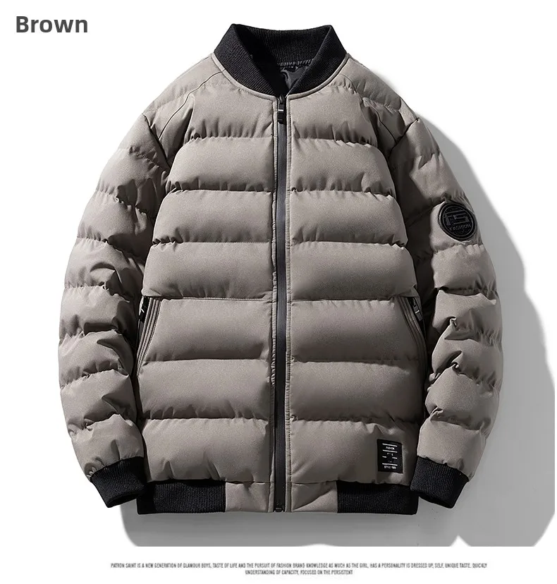 New Men's Outdoor Fashion Trend Windproof Warm Cotton Clothes Comfortable Versatile Breathable Sports Leisure Collar Jacket