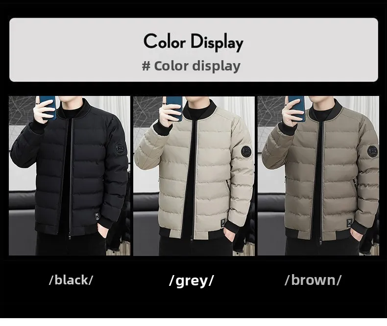 New Men's Outdoor Fashion Trend Windproof Warm Cotton Clothes Comfortable Versatile Breathable Sports Leisure Collar Jacket