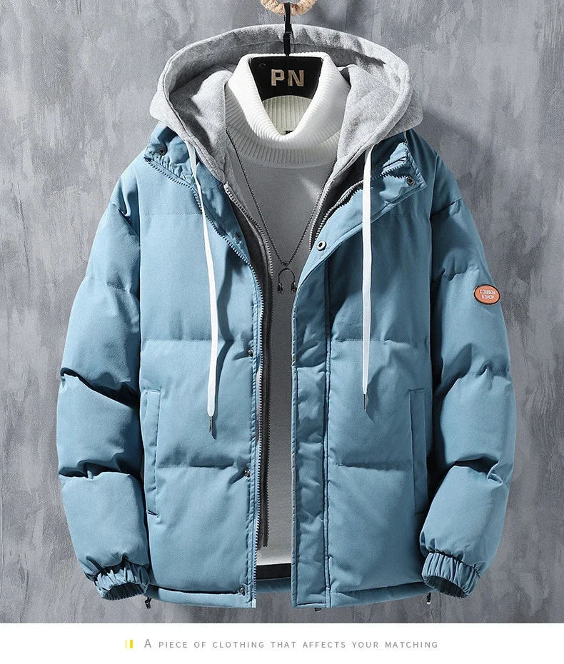 Male Coat Windbreaker Jackets For Men Fashion Parkas Autumn Winter Overcoat Men's Casual Jacket Keep Warm Windproof Hombre New