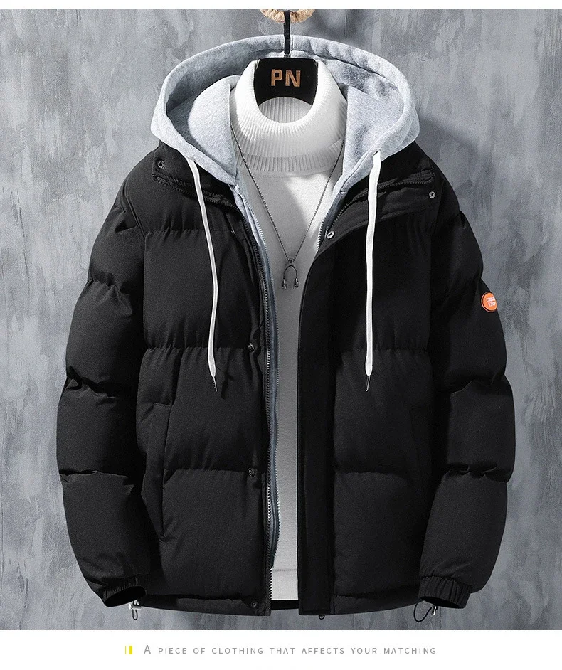 Male Coat Windbreaker Jackets For Men Fashion Parkas Autumn Winter Overcoat Men's Casual Jacket Keep Warm Windproof Hombre New