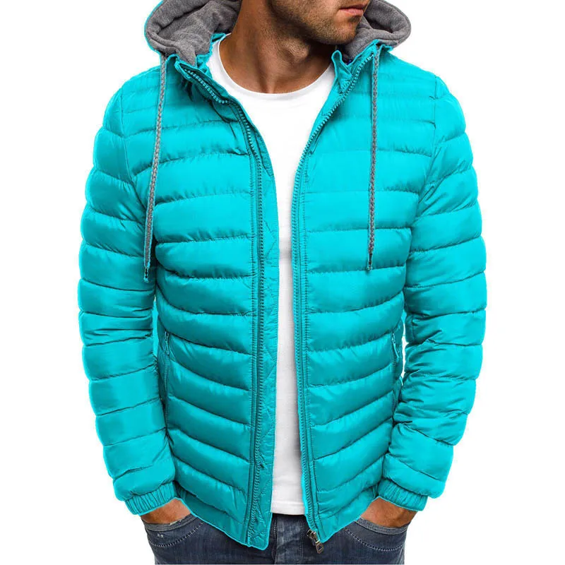 Men's Jacket Parkas Autumn Winter Comfort Warm Hooded Jackets Coats Casual Solid Long Sleeve Windbreak Parka S-3XL Men's Coat
