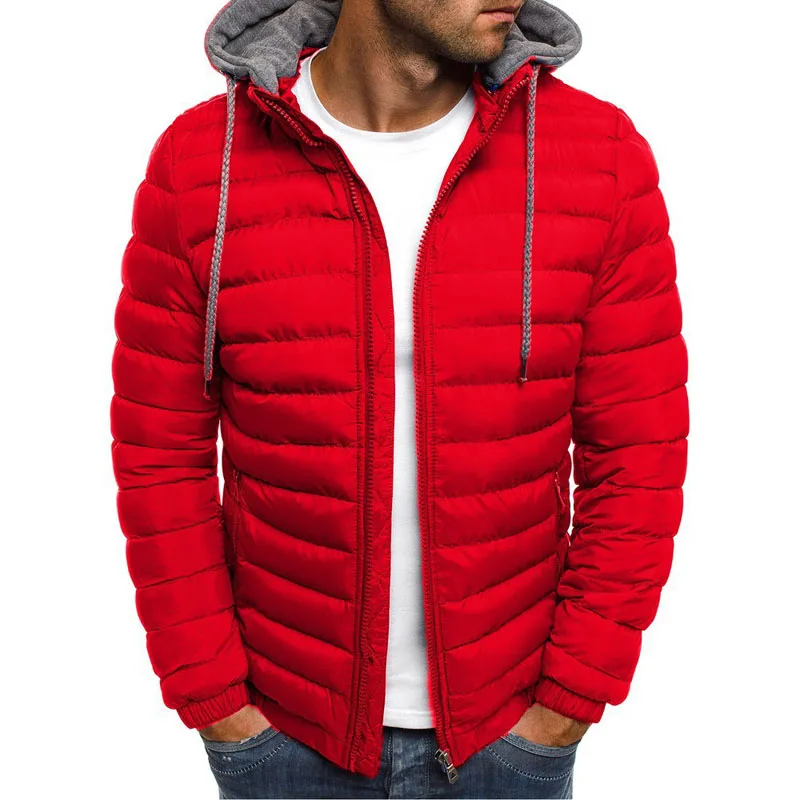 Men's Jacket Parkas Autumn Winter Comfort Warm Hooded Jackets Coats Casual Solid Long Sleeve Windbreak Parka S-3XL Men's Coat