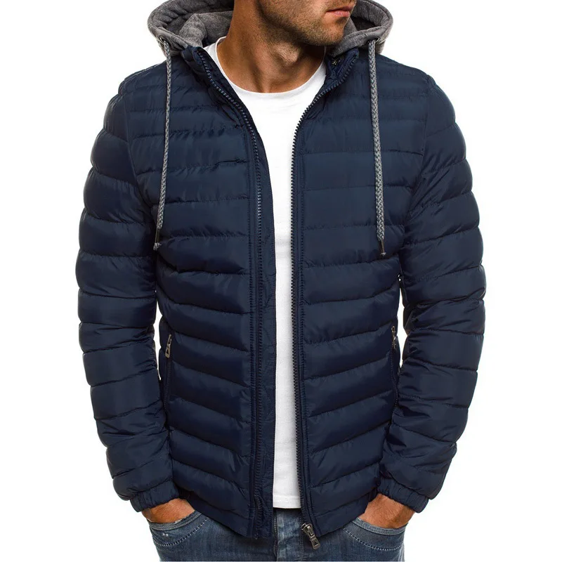 Men's Jacket Parkas Autumn Winter Comfort Warm Hooded Jackets Coats Casual Solid Long Sleeve Windbreak Parka S-3XL Men's Coat