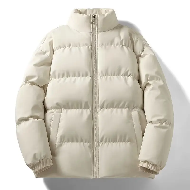 Winter Thermal Thick Unisex Jackets Fashion Warm Snow Couples Coat Parkas Loose Oversized Puffer Coat Outwear Apricot Blue Parka