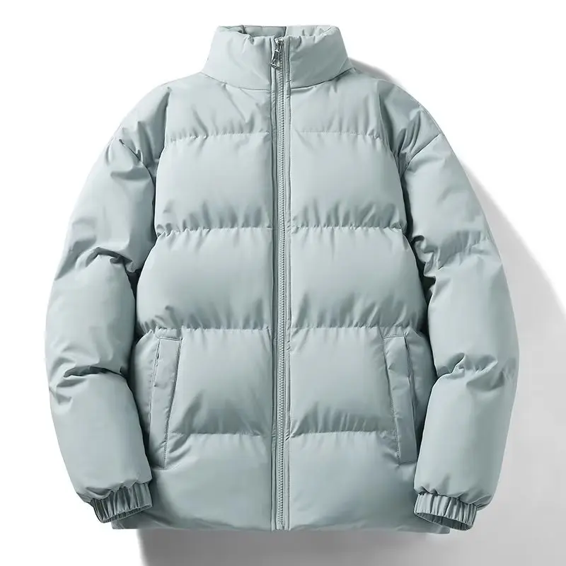 Winter Thermal Thick Unisex Jackets Fashion Warm Snow Couples Coat Parkas Loose Oversized Puffer Coat Outwear Apricot Blue Parka