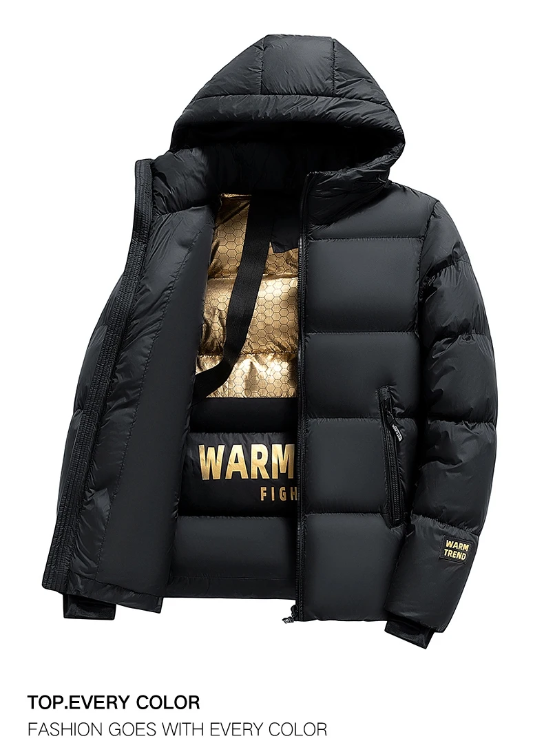 Mens Womens Winter Jacket Parkas Men Casual Loose Thicken Warm Mens Parkas Solid Stand Collar Winter Windproof Fashion WarmCoat