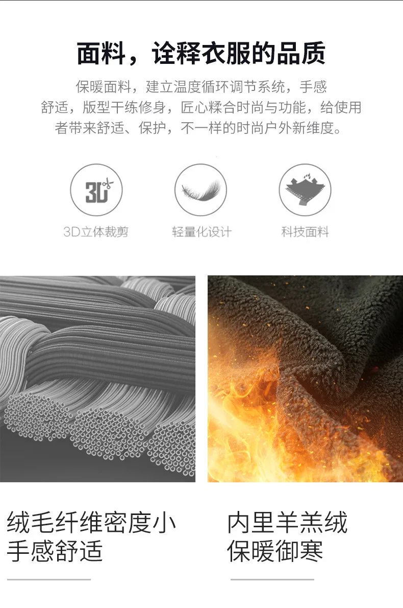 Men's Casual Lapel Jacket 2025 Autumn/Winter Thickened Washed Cotton Fleece Fashionable Men's Coat