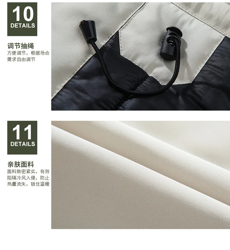 Fleece Winter Fur Hooded Parkas Men Duck Down Snow Jacket Windproof Coats Thickened -30 Degree Keep Warm Outdoor Outerwear