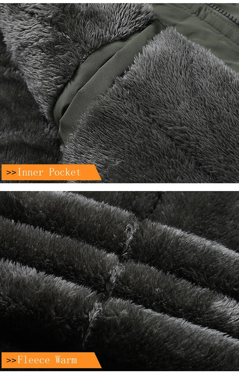 Winter Parkas Men's Classic Jackets 6XL Mens Windbreaker Fleece Thick Warm Fur Coats Male Retro Hooded Streetwear Overcoats