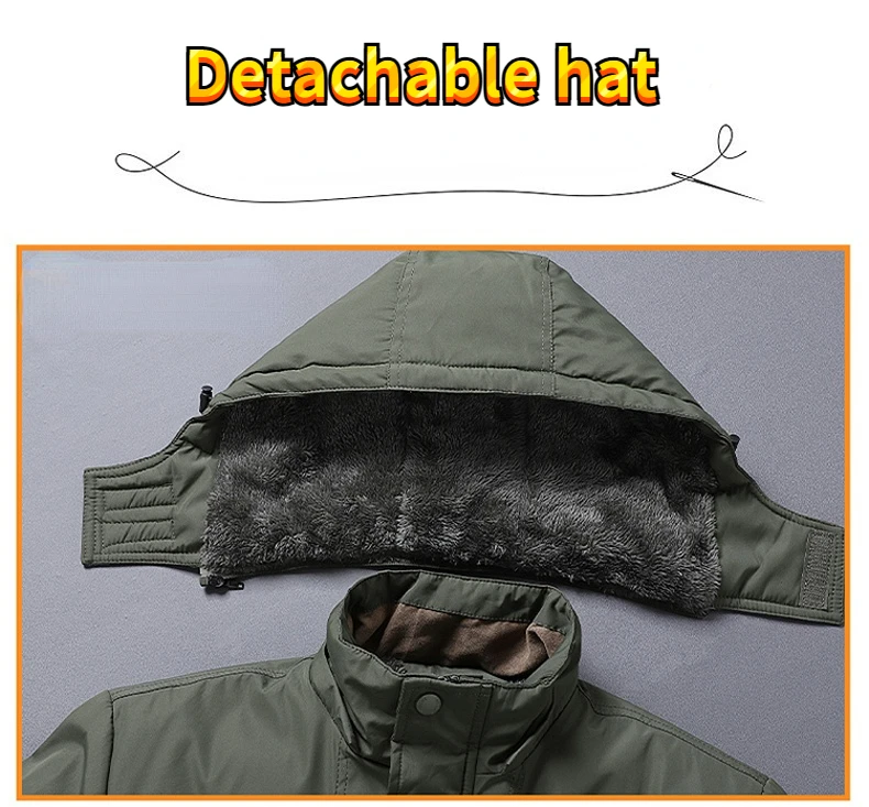 Winter Parkas Men's Classic Jackets 6XL Mens Windbreaker Fleece Thick Warm Fur Coats Male Retro Hooded Streetwear Overcoats