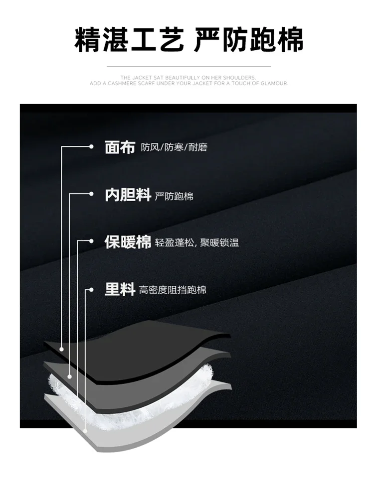 Hooded Men's Parker Coat Winter Warm Thick Zipper Coat Padded Overcoat Men's Long Plush Thickened Parkas 2 Pieces Winter Jacket
