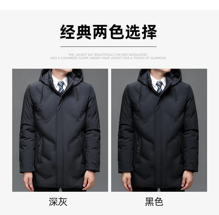 New Brand Hooded Casual Fashion Long Thicken Outwear Parkas Jacket Men Winter Windbreaker Coats Men Clothing High Quality parkas