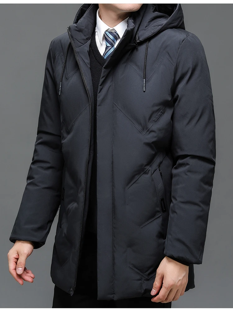 New Brand Hooded Casual Fashion Long Thicken Outwear Parkas Jacket Men Winter Windbreaker Coats Men Clothing High Quality parkas