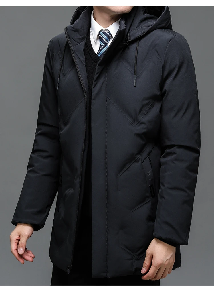 New Brand Hooded Casual Fashion Long Thicken Outwear Parkas Jacket Men Winter Windbreaker Coats Men Clothing High Quality parkas