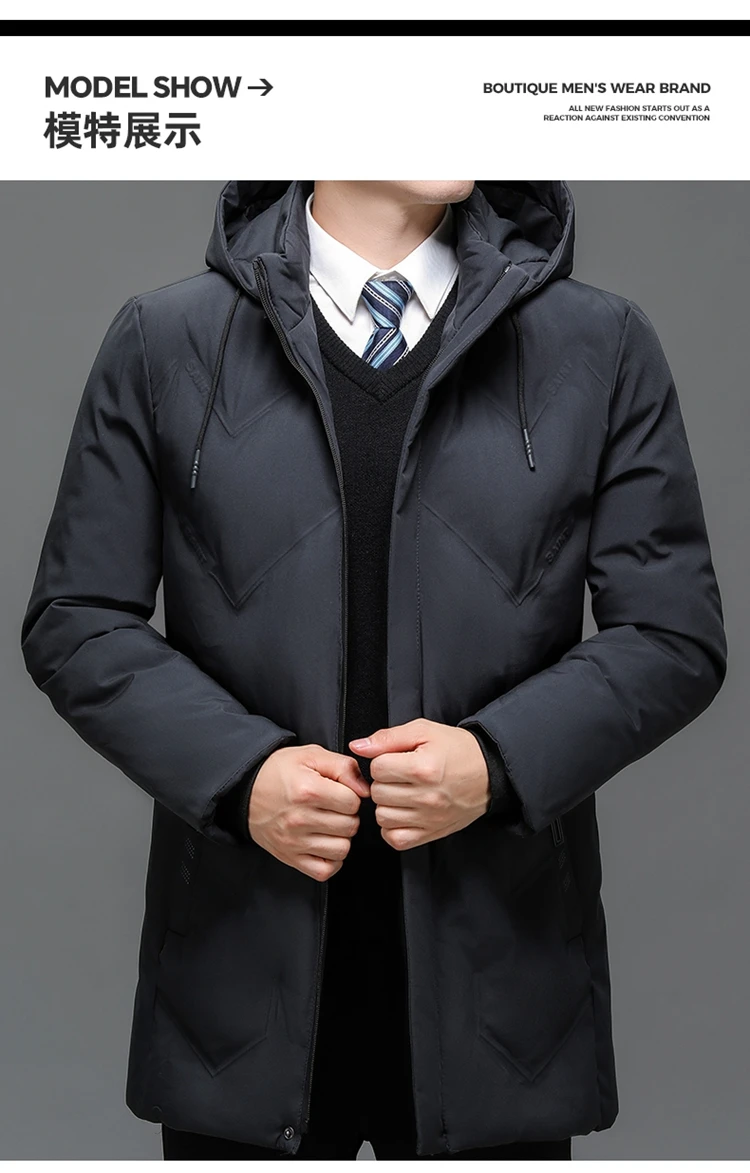 New Brand Hooded Casual Fashion Long Thicken Outwear Parkas Jacket Men Winter Windbreaker Coats Men Clothing High Quality parkas