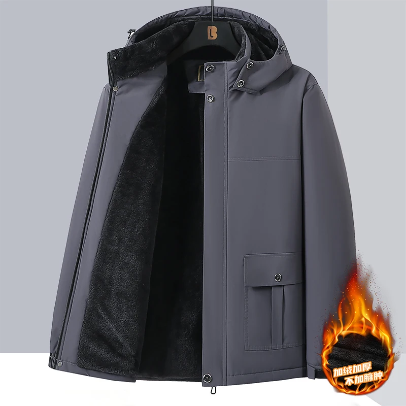 10xl 9xl Winter Men Parka Coats Fleece Waterproof Warm Plus Size 6XL 7XL 8XL Oversize Thicken Hooded Jackets Loose Windbreaker