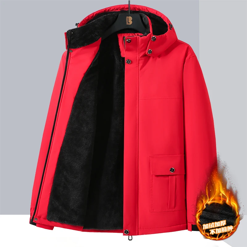 10xl 9xl Winter Men Parka Coats Fleece Waterproof Warm Plus Size 6XL 7XL 8XL Oversize Thicken Hooded Jackets Loose Windbreaker