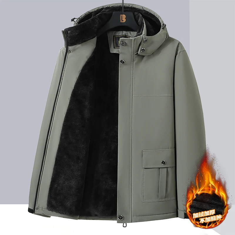 10xl 9xl Winter Men Parka Coats Fleece Waterproof Warm Plus Size 6XL 7XL 8XL Oversize Thicken Hooded Jackets Loose Windbreaker