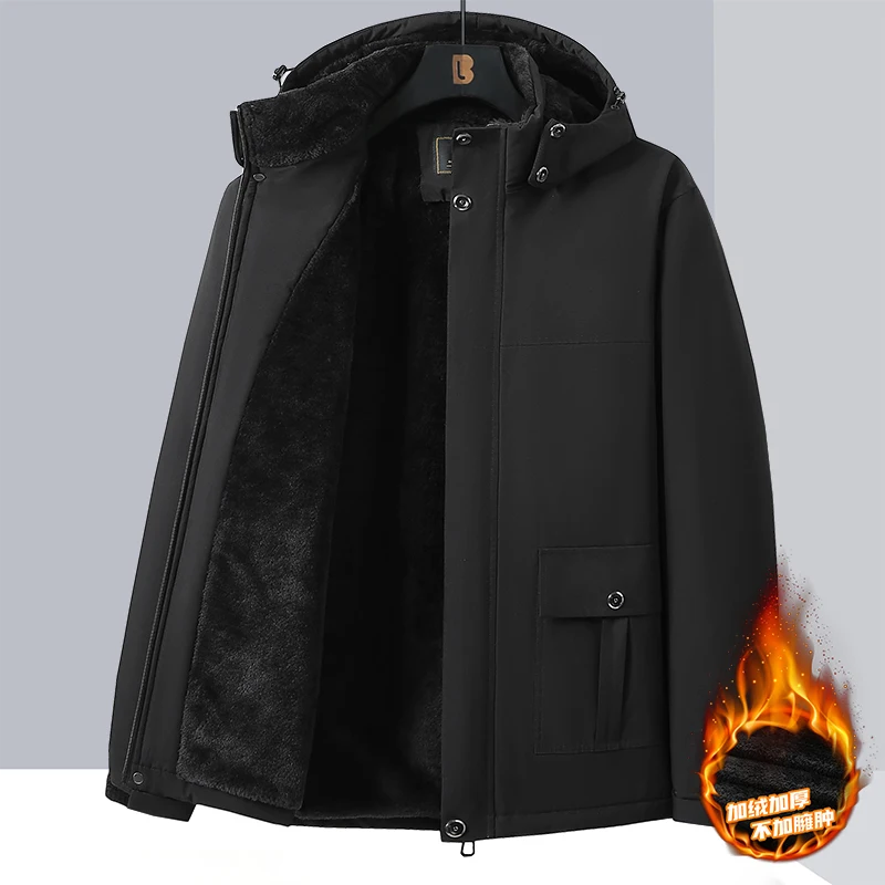 10xl 9xl Winter Men Parka Coats Fleece Waterproof Warm Plus Size 6XL 7XL 8XL Oversize Thicken Hooded Jackets Loose Windbreaker