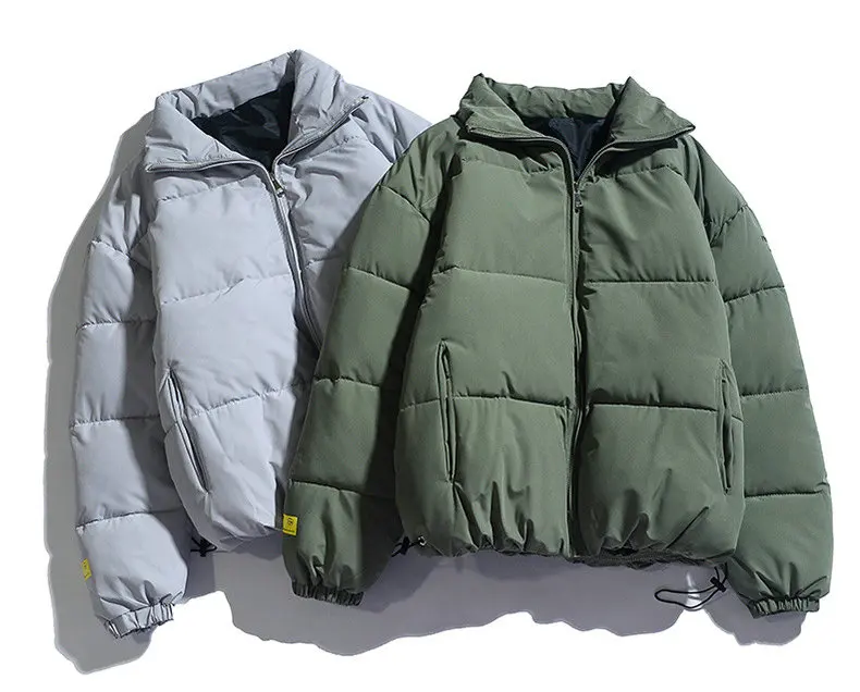 2026 Winter Coat Men's Warm Parkas Streetwear Cotton Coats Slim Male Jackets Solid Windproof Padded Coat Mens Clothing