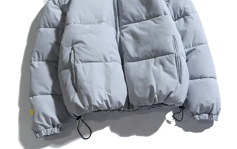 2026 Winter Coat Men's Warm Parkas Streetwear Cotton Coats Slim Male Jackets Solid Windproof Padded Coat Mens Clothing