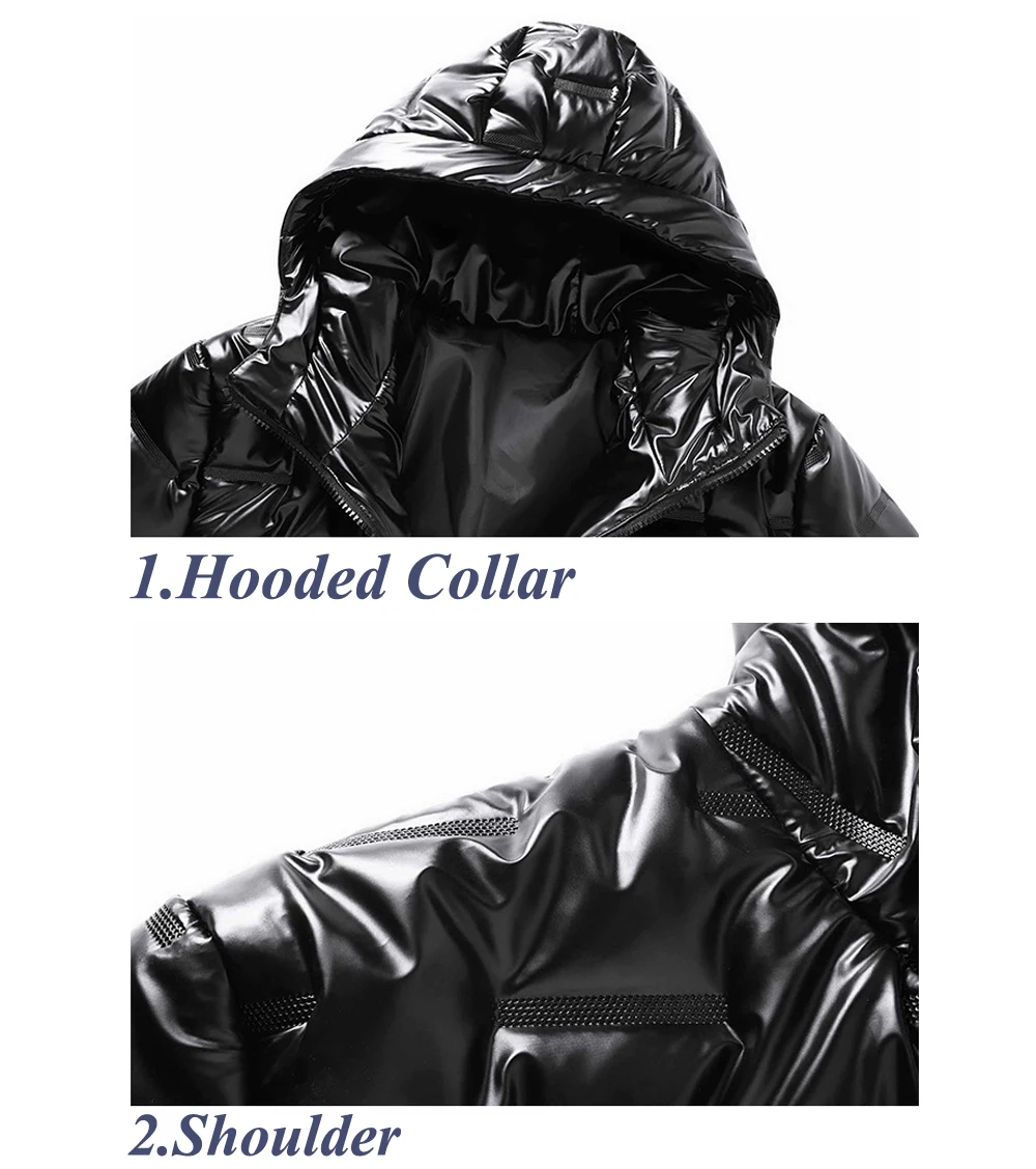 Winter Men's Warm Padded Jacket Fashion Men Cotton Thicken Parkas Hooded Coats Men Windbreaker Thermal Jackets Clothing 6XL