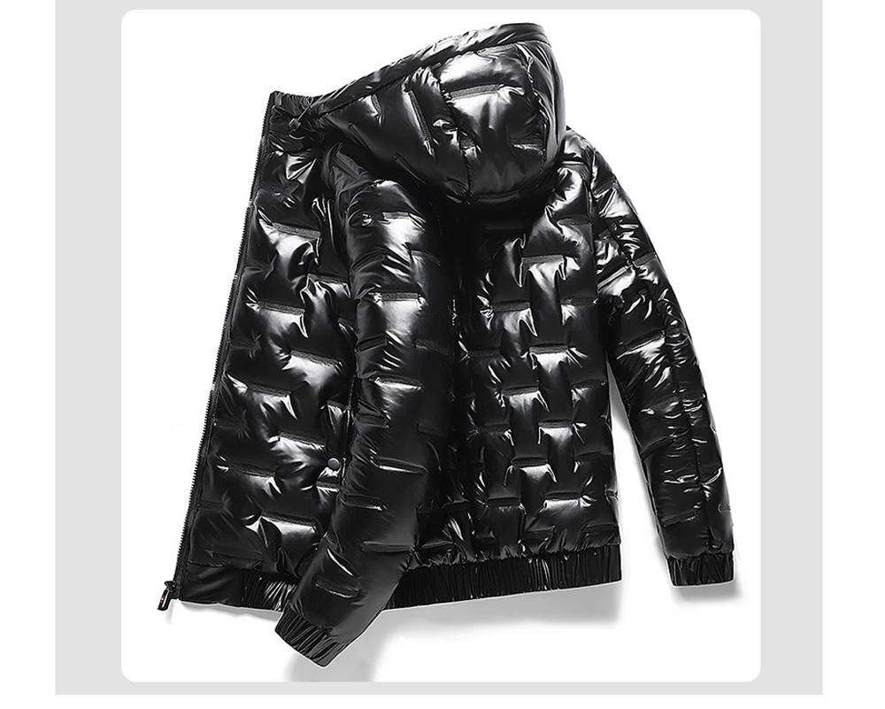 Winter Men's Warm Padded Jacket Fashion Men Cotton Thicken Parkas Hooded Coats Men Windbreaker Thermal Jackets Clothing 6XL