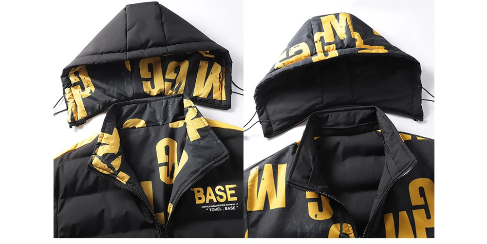 DIMUSI Winter Men Padding Jacket Fashion Male Thicken Down Thermal Parkas Casual Outwear Windbreaker Hooded Coats Man Clothing