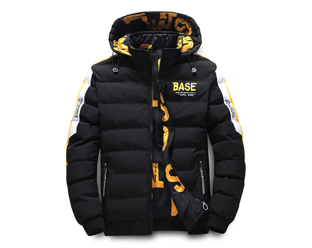 DIMUSI Winter Men Padding Jacket Fashion Male Thicken Down Thermal Parkas Casual Outwear Windbreaker Hooded Coats Man Clothing
