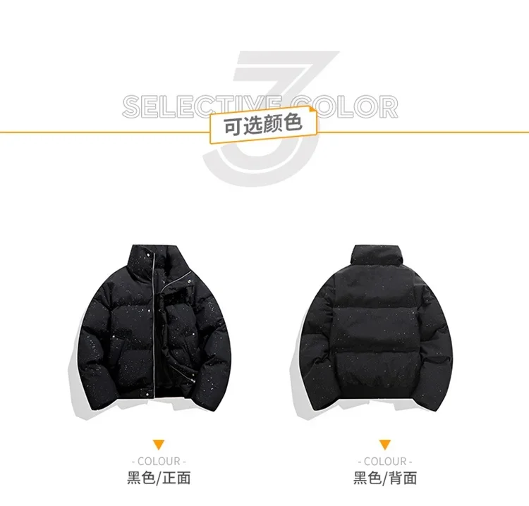 New Arrived Unisex Parkas Winter Starry Sky Design Trendy Brand Parkas Couple Style Thick Bread Jacket New in Men Women Parkas