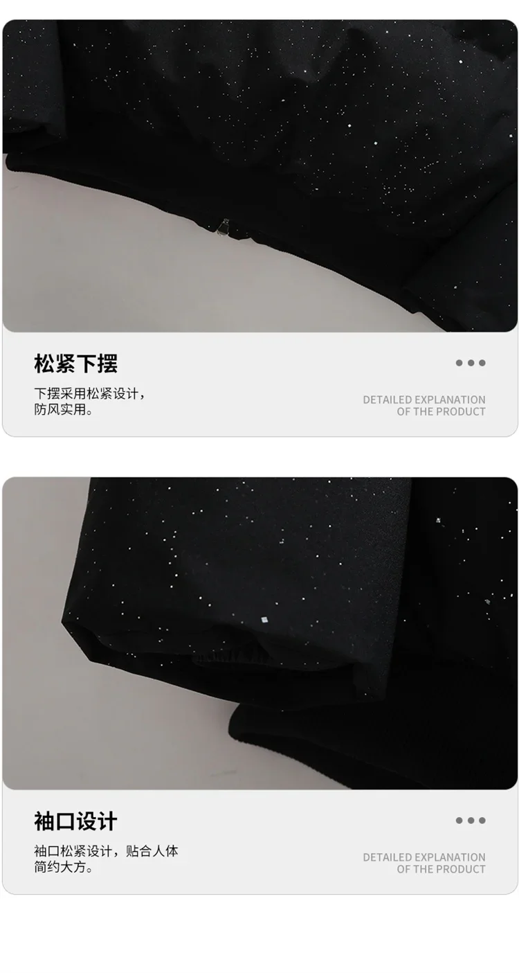 New Arrived Unisex Parkas Winter Starry Sky Design Trendy Brand Parkas Couple Style Thick Bread Jacket New in Men Women Parkas