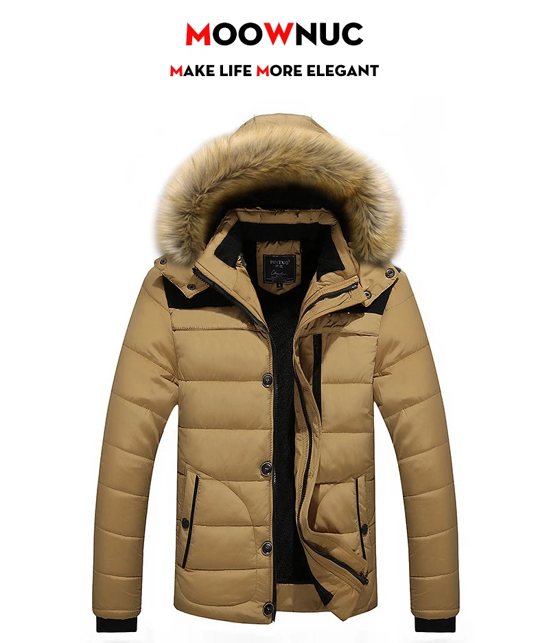 Men's Fashion Windbreaker Parka Coat Streetwear Windproof Men Clothing Casual Autumn Winter Warm Hombre Male Jacket for Outdoors