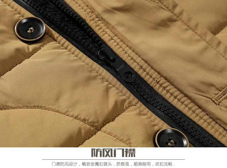 Men's Fashion Windbreaker Parka Coat Streetwear Windproof Men Clothing Casual Autumn Winter Warm Hombre Male Jacket for Outdoors