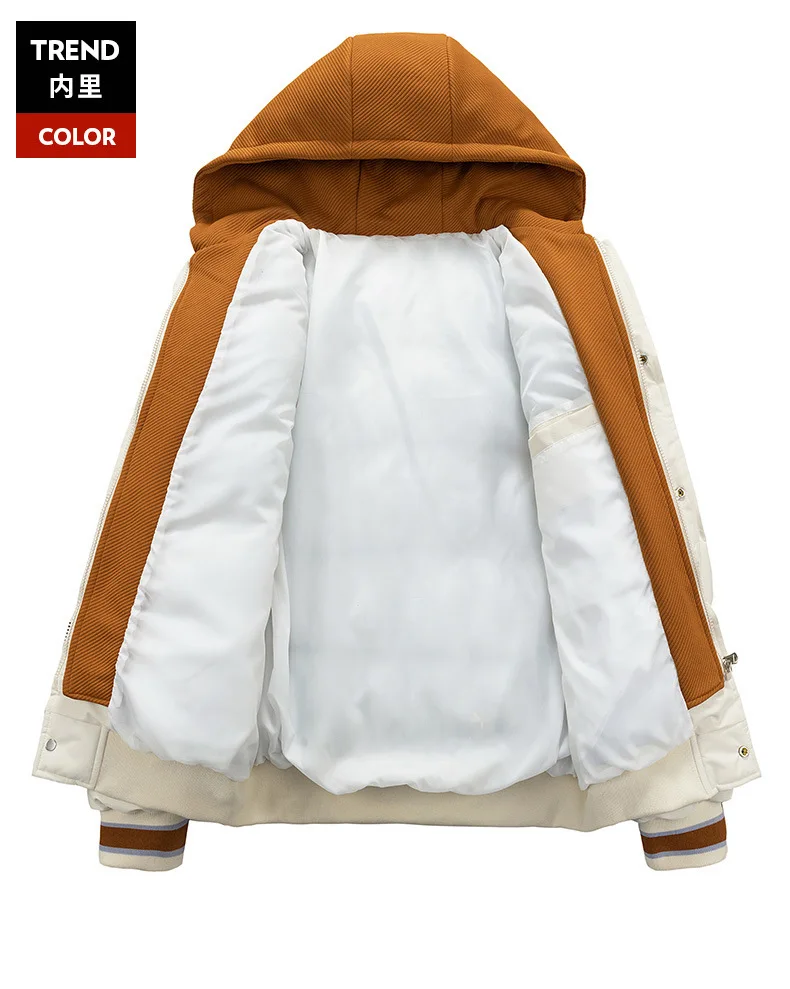 Male Warm New Winter Men's Parkas Thick Warm Jackets Multi-Pockets Casual Hooded Windbreaker Padding Thermal Coat Plus Size
