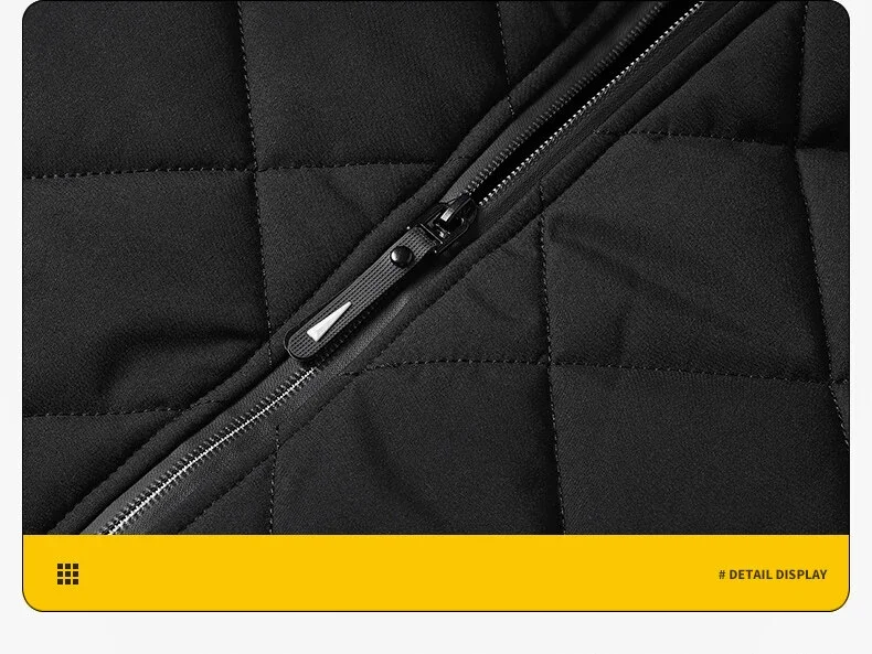 Jackets for Men with Hood Autumn Winter Cotton Padded Jacket Men Fashion Clothing Rhombus Texture Casual Parkas Plus Size 5XL