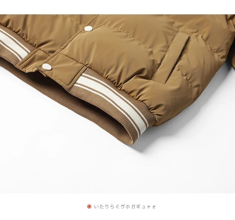 Casual Stand Collar Parka for Men Clothing Big Size Men's Thick Warm Bomber Jacket Autumn Winter Fleece Slim Fit Coat