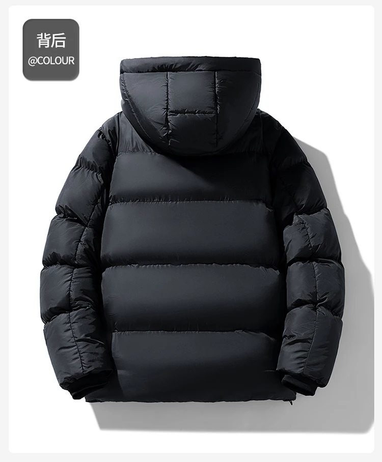 Winter Parka Coats Mens Luxury Fashion Solid Hooded Outwear Windproof Warm Jackets New Section Casual Thicken Cotton Parkas