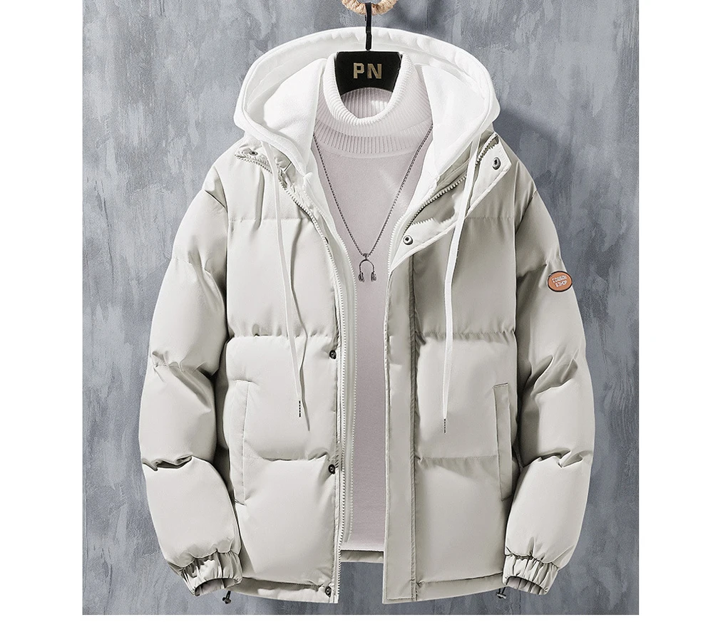 Winter Men's Padded Jackets Fashion Men Cotton Warm Down Hooded Parkas Coats Casual Men Thermal Windbreaker Coats Clothing 5XL