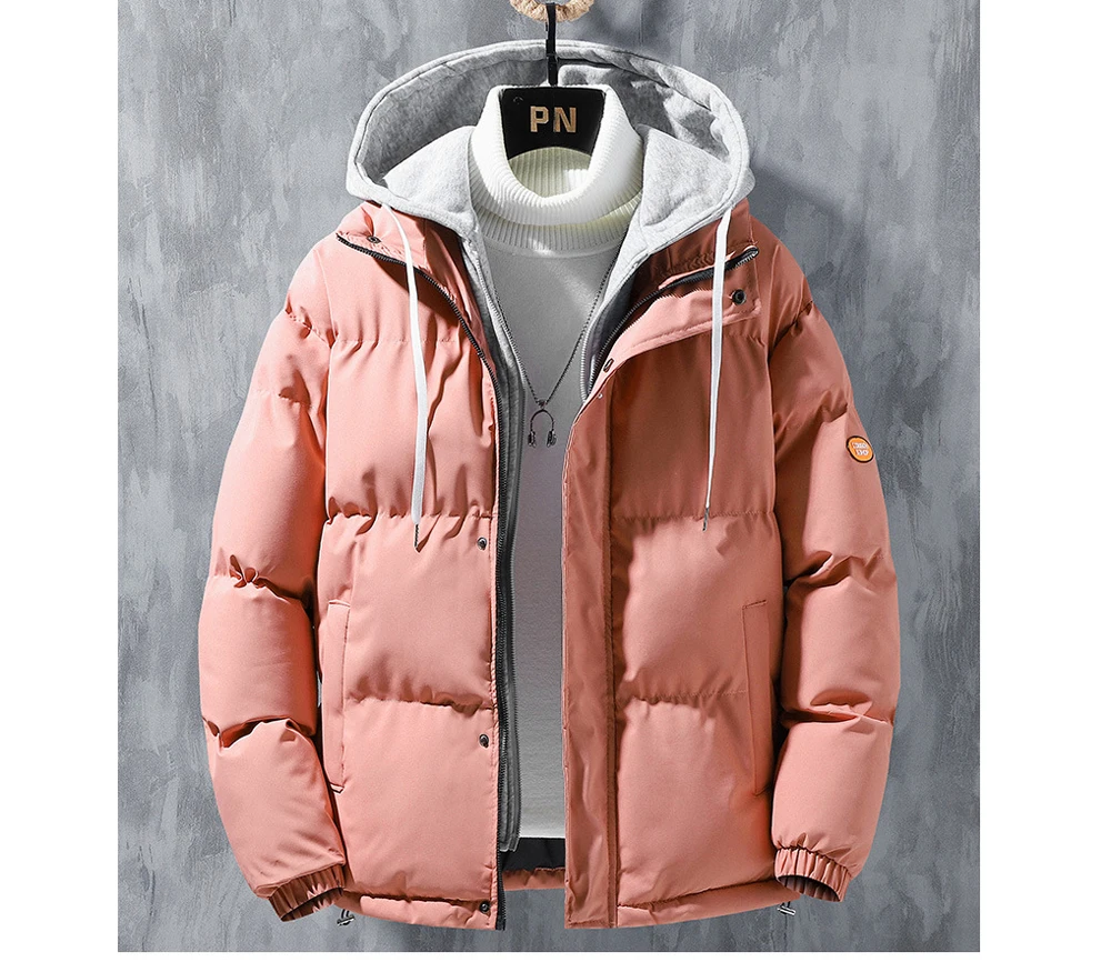 Winter Men's Padded Jackets Fashion Men Cotton Warm Down Hooded Parkas Coats Casual Men Thermal Windbreaker Coats Clothing 5XL