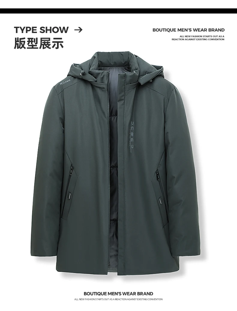 Hoodied Parka Clothes Thicken Fleece Zipper Mens Jackets Men Warm Winter Coat Men Plus Size New Waterproof Winter Jacket Men