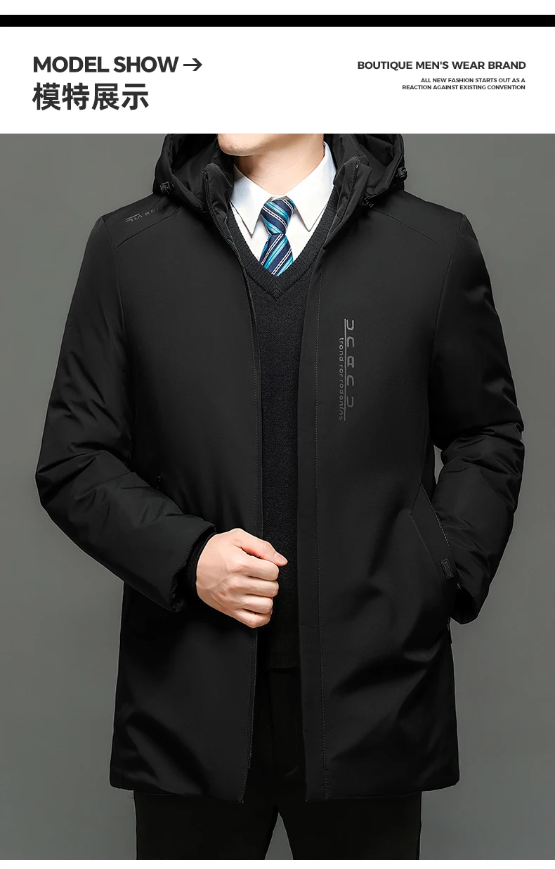 Hoodied Parka Clothes Thicken Fleece Zipper Mens Jackets Men Warm Winter Coat Men Plus Size New Waterproof Winter Jacket Men