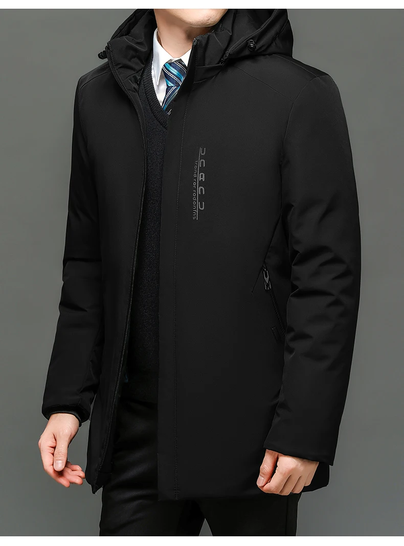 Hoodied Parka Clothes Thicken Fleece Zipper Mens Jackets Men Warm Winter Coat Men Plus Size New Waterproof Winter Jacket Men