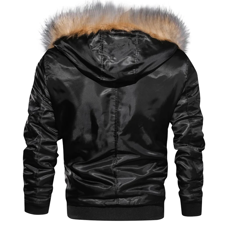 Men's Winter Outdoor Casual Thick Fleece Down Parkas Fur Coat Oversize Plus Velvet Brand Keep Warm Padded Oversized Jacket
