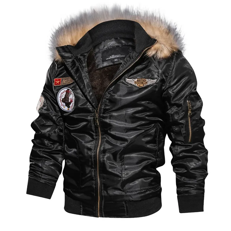 Men's Winter Outdoor Casual Thick Fleece Down Parkas Fur Coat Oversize Plus Velvet Brand Keep Warm Padded Oversized Jacket