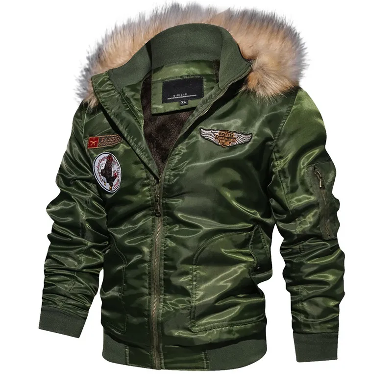 Men's Winter Outdoor Casual Thick Fleece Down Parkas Fur Coat Oversize Plus Velvet Brand Keep Warm Padded Oversized Jacket