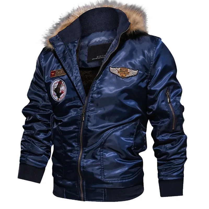 Men's Winter Outdoor Casual Thick Fleece Down Parkas Fur Coat Oversize Plus Velvet Brand Keep Warm Padded Oversized Jacket