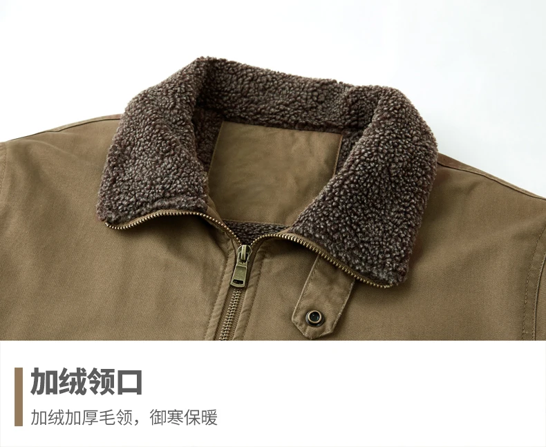 Parkas Men Autumn Winter Thickened Warm Windbreaker Retro Men's Cotton Jacket Autumn Winter Plus Velvet Fashion Casual Male Coat