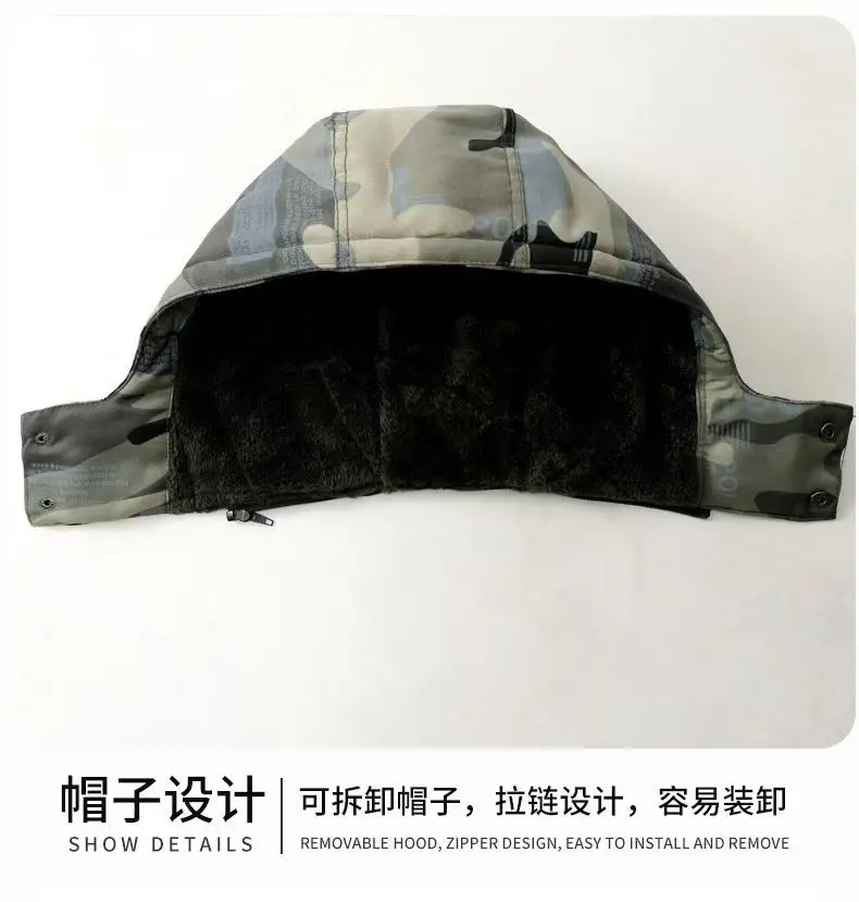 Camouflage Down Parkas Jackets 2024 Men's Parka Hooded Coat Male Fur Collar Parkas Winter Jacket Men Military Cotton Overcoat
