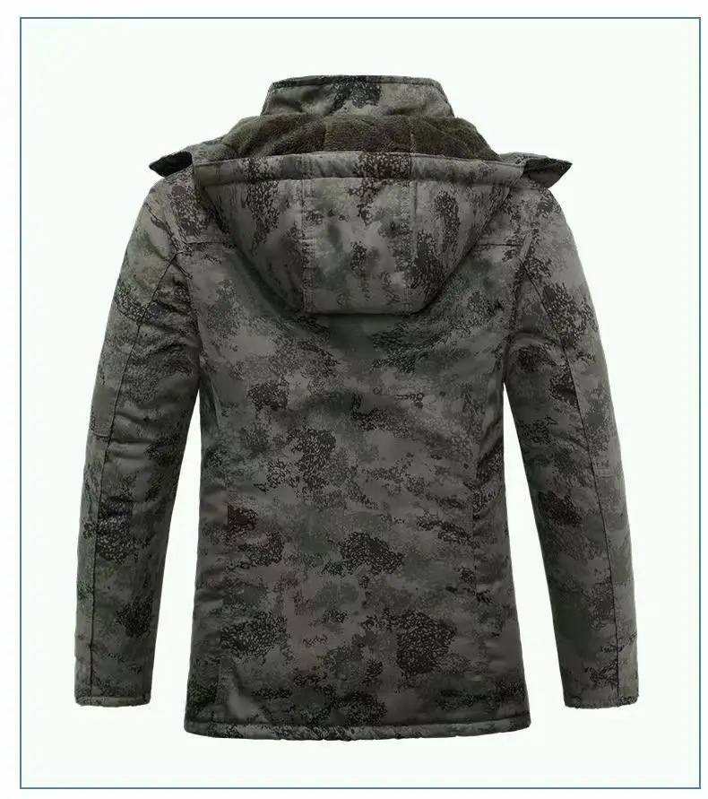 Camouflage Down Parkas Jackets 2024 Men's Parka Hooded Coat Male Fur Collar Parkas Winter Jacket Men Military Cotton Overcoat